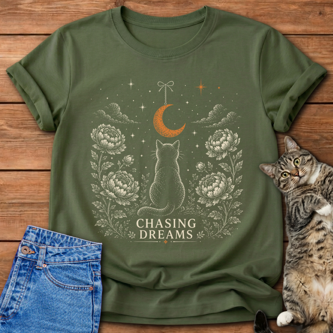 Chasing Dreams Cat T-Shirt