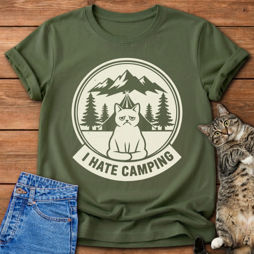 I Hate Camping T-Shirt