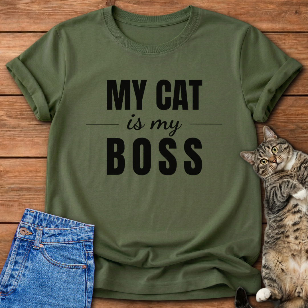 My Cat Is My Boss T-Shirt