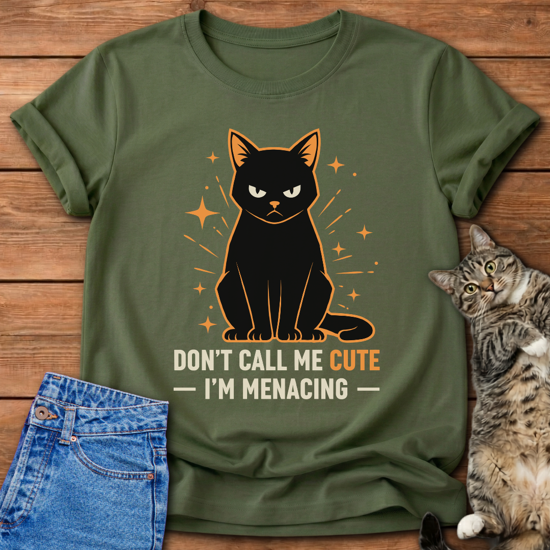 Menacing Black Cat T-Shirt