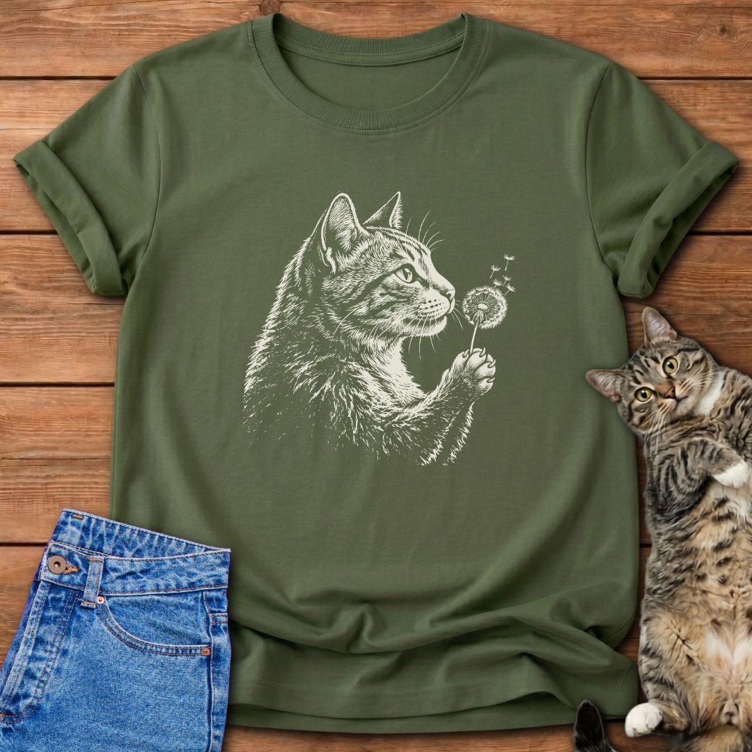 Wish Blow Cat T-Shirt