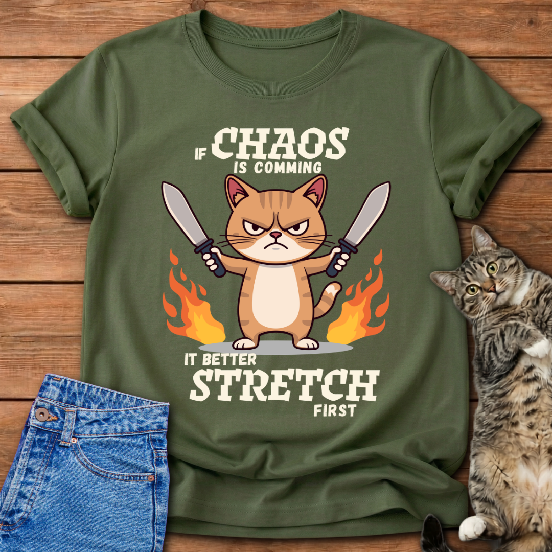 Cat Dealing with Chaos T-Shirt