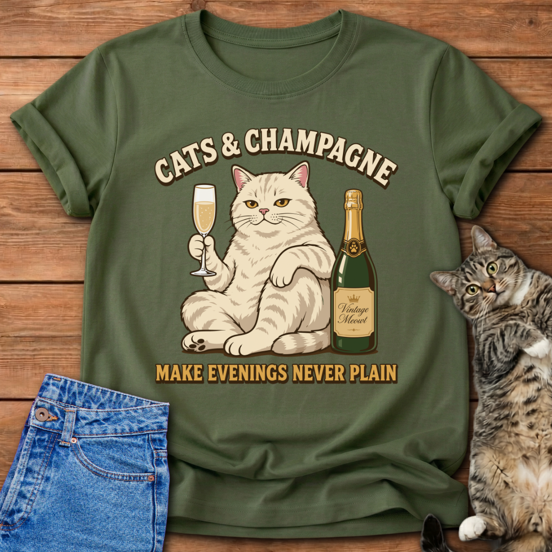 Cats & Champagne T-Shirt