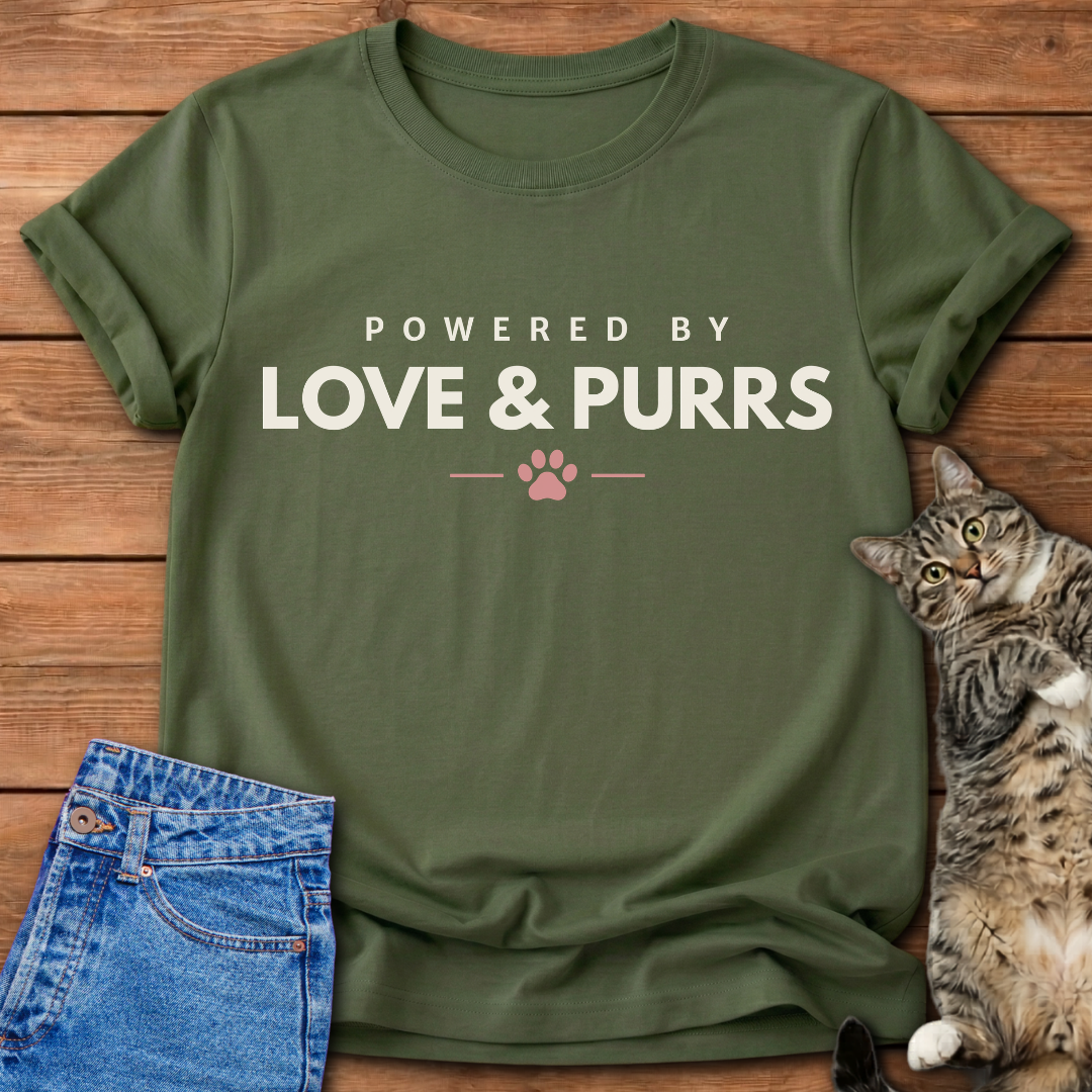 Powered by Purrs T-Shirt