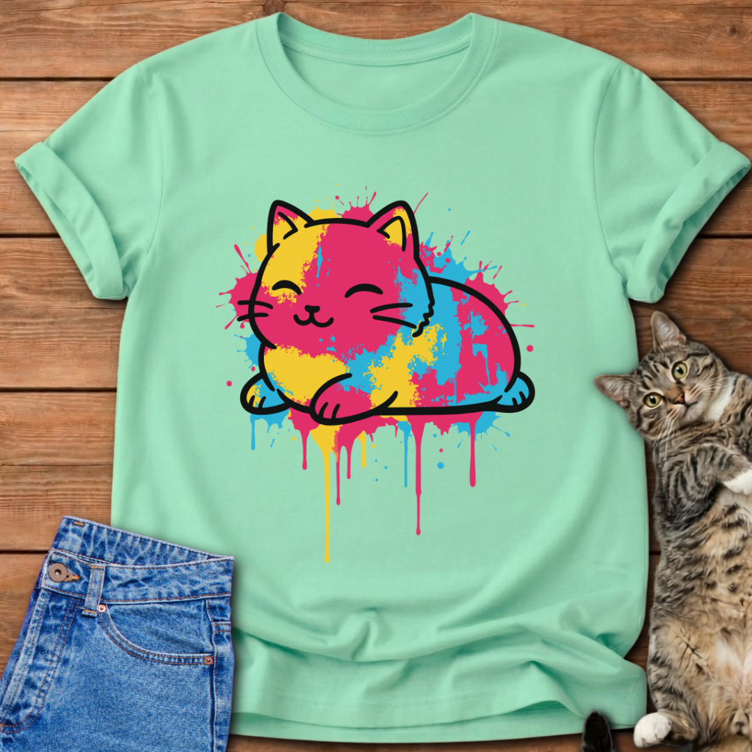 Color Splash Cat T-Shirt
