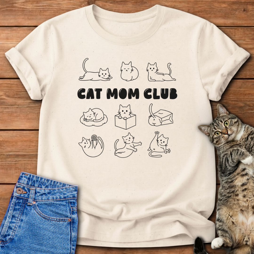 Cat Mom Club T-Shirt
