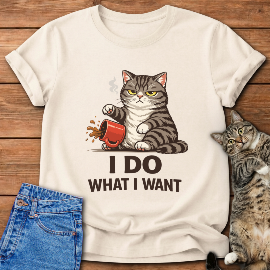 I Do What I Want T-Shirt - Chaos Cat Edition