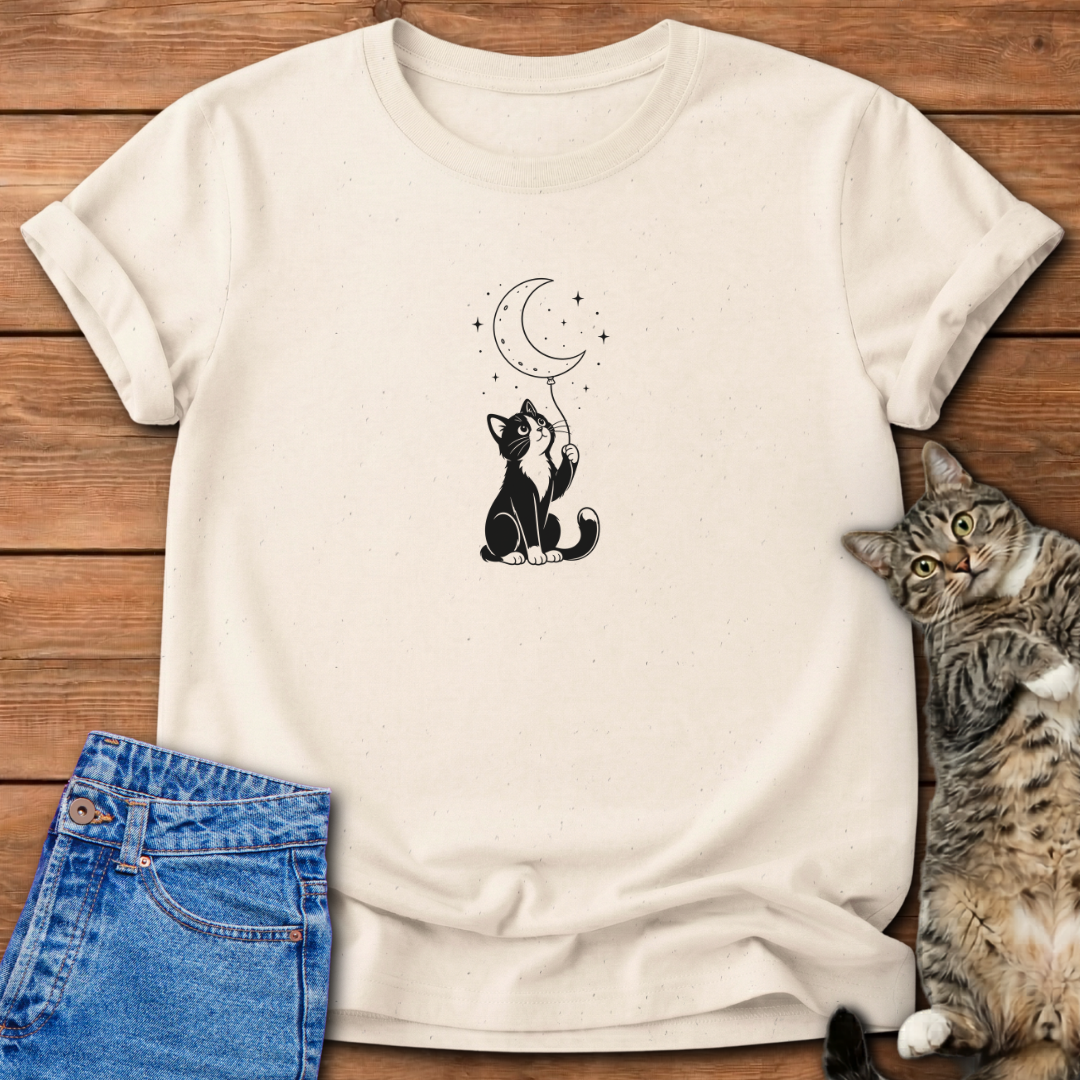 Moon Balloon Cat T-Shirt