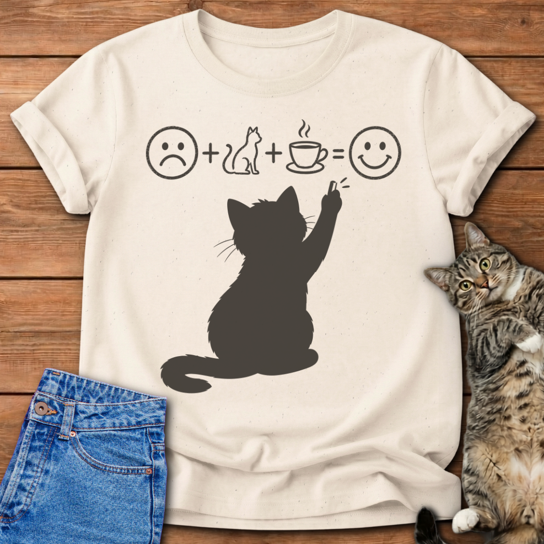 Coffee Cat Math T-Shirt