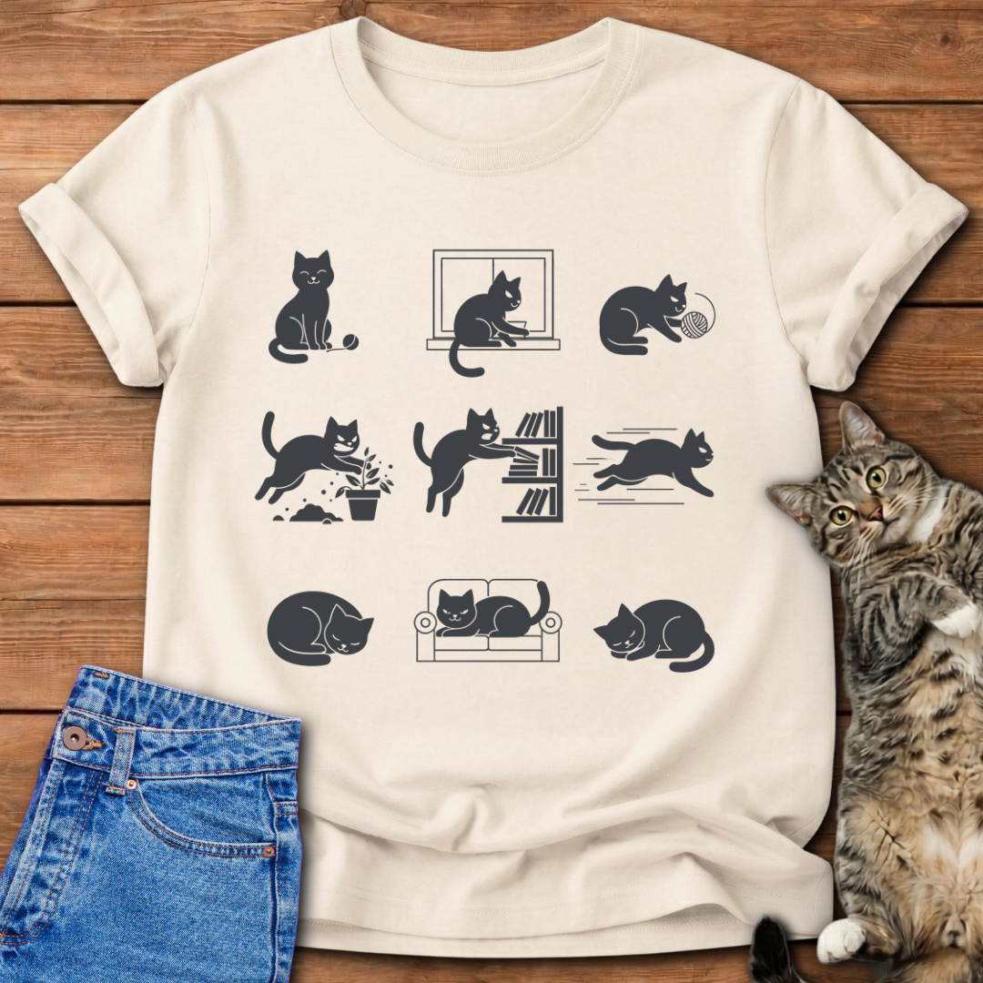 Cat Mood Chart T-Shirt