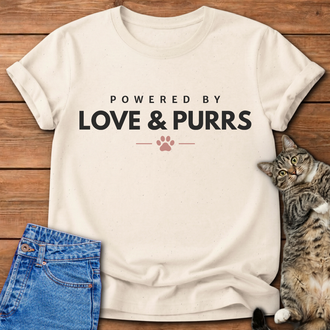 Powered by Purrs T-Shirt
