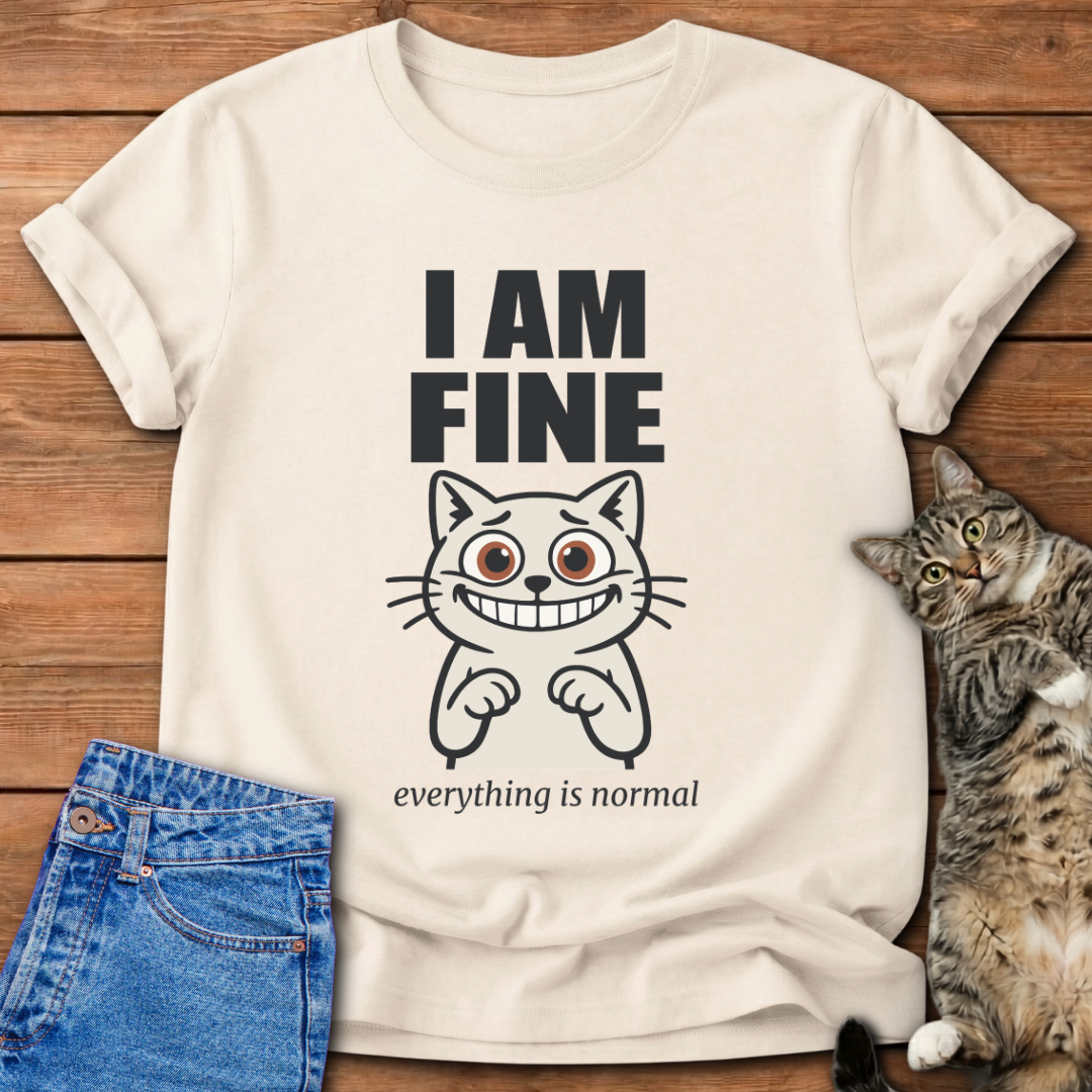 I Am Fine Cat T-Shirt