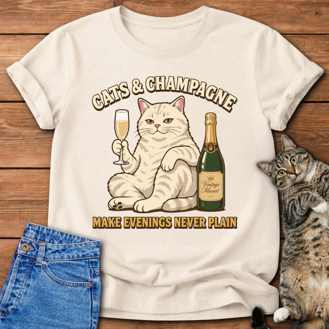 Cats & Champagne T-Shirt