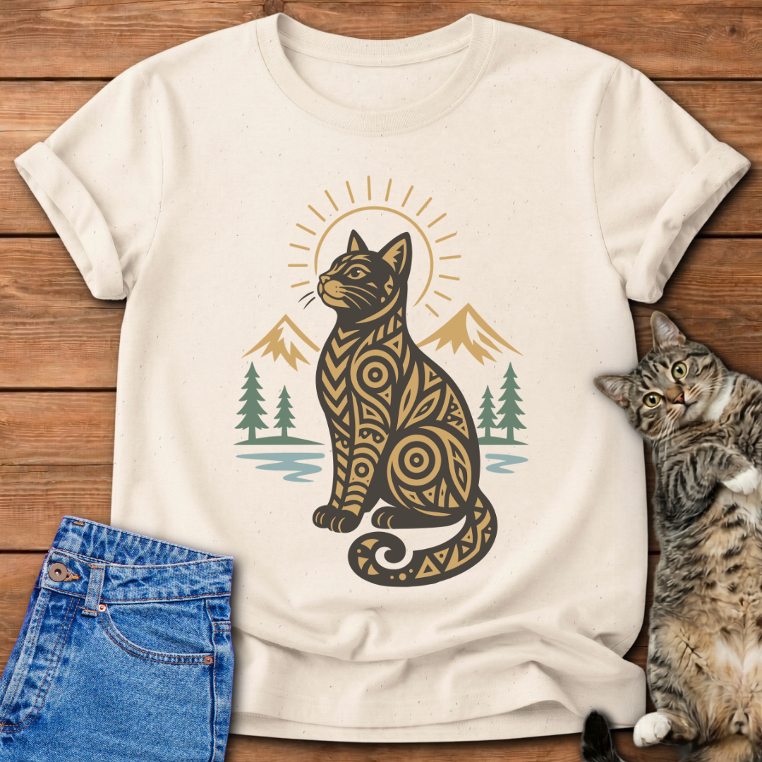 Tribal Cat T-Shirt