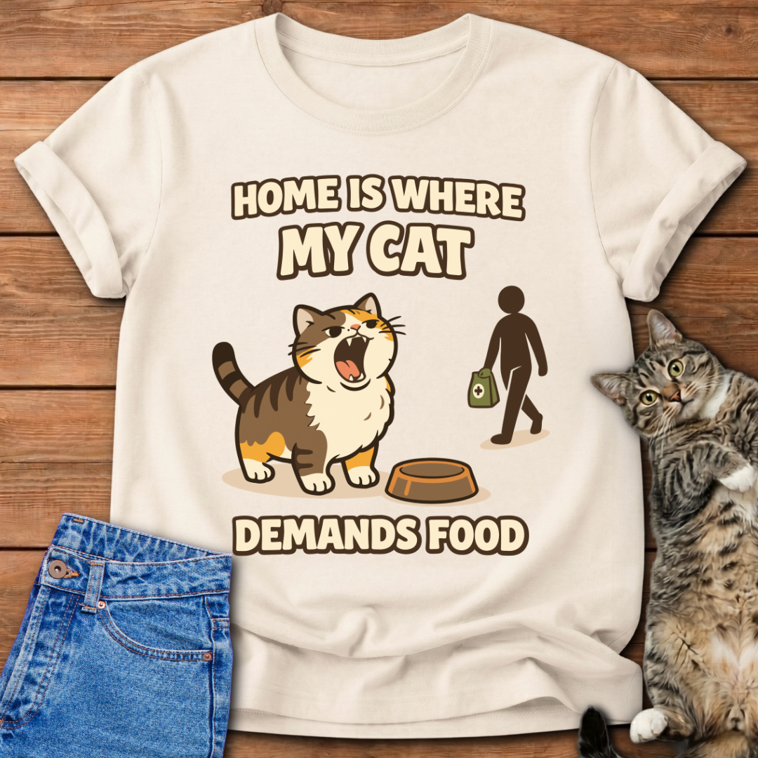 Home Is Where My Cat T-Shirt