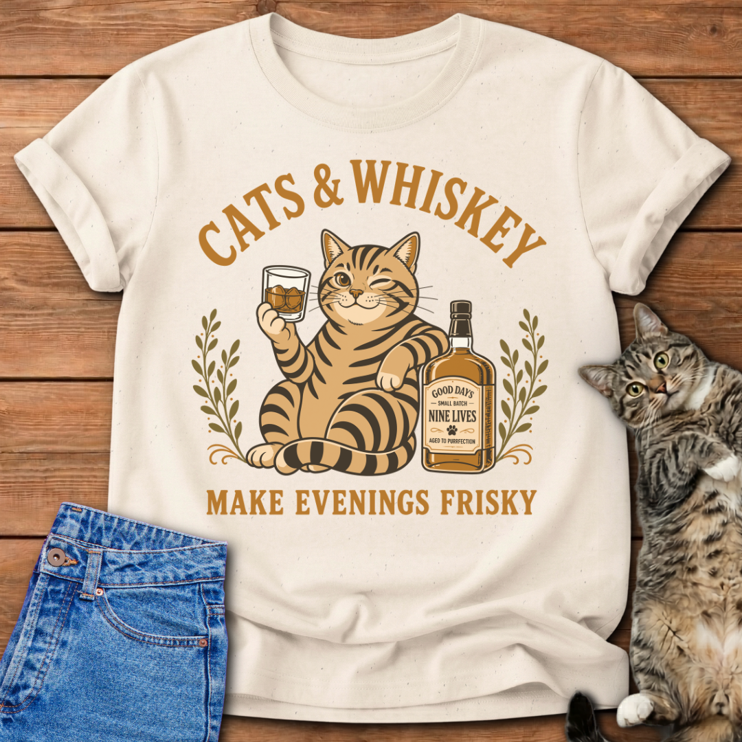 Cats and Whiskey T-Shirt