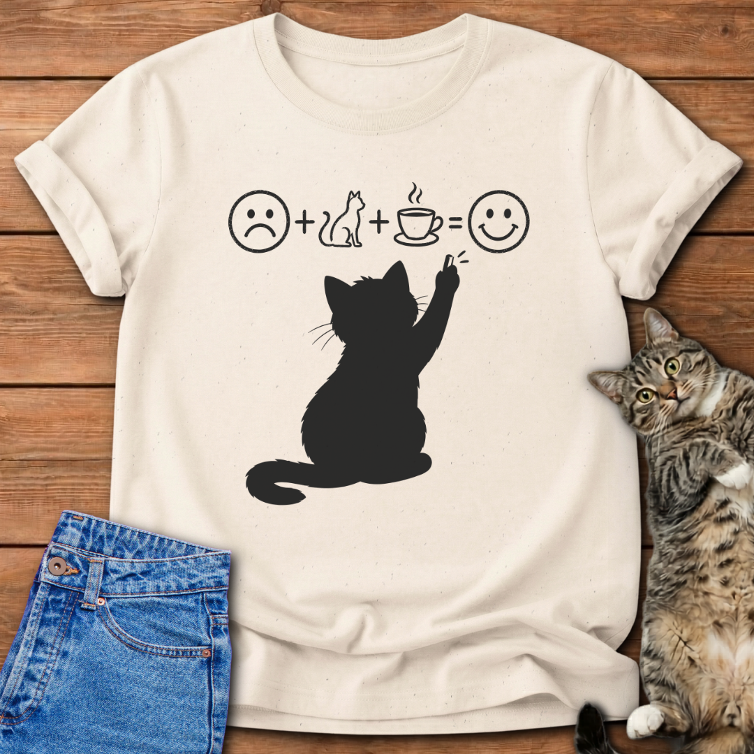Coffee Cat Math T-Shirt