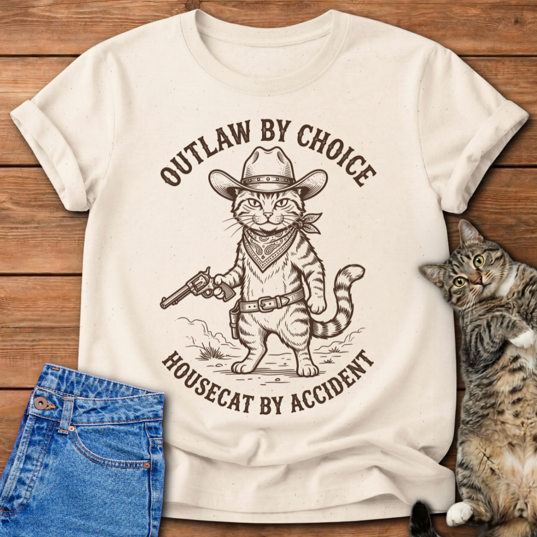Outlaw By Choice Cat T-Shirt