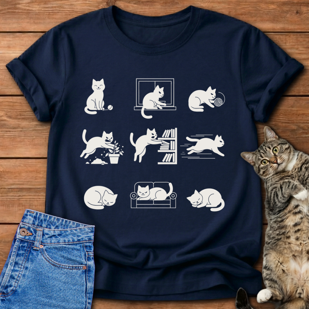 Cat Mood Chart T-Shirt
