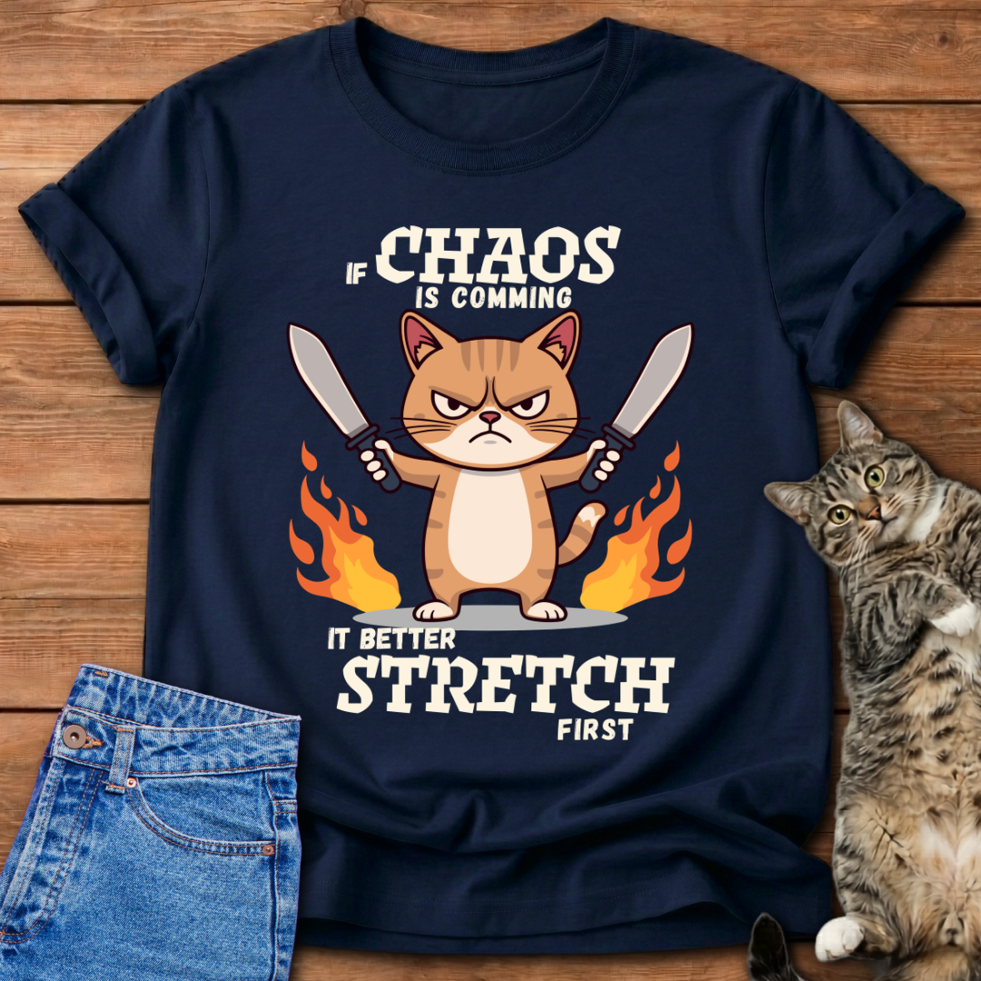 Cat Dealing with Chaos T-Shirt