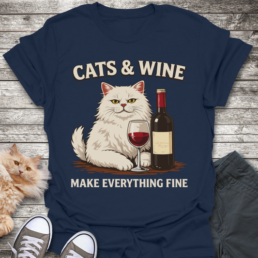 Cats And Wine T-Shirt