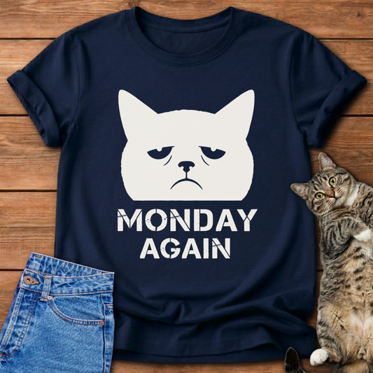 Monday Again Cat T-Shirt