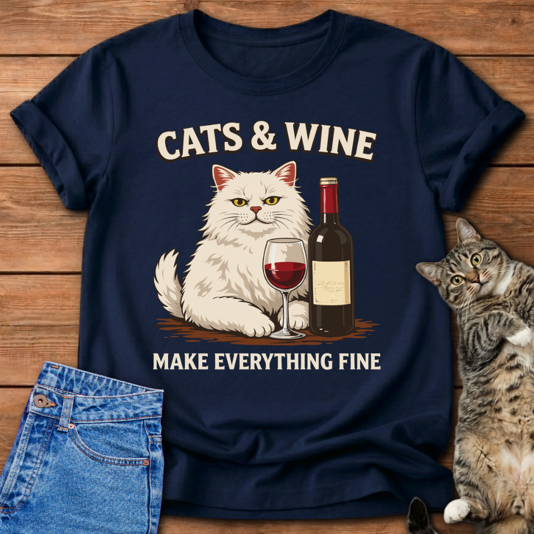 Cats And Wine T-Shirt