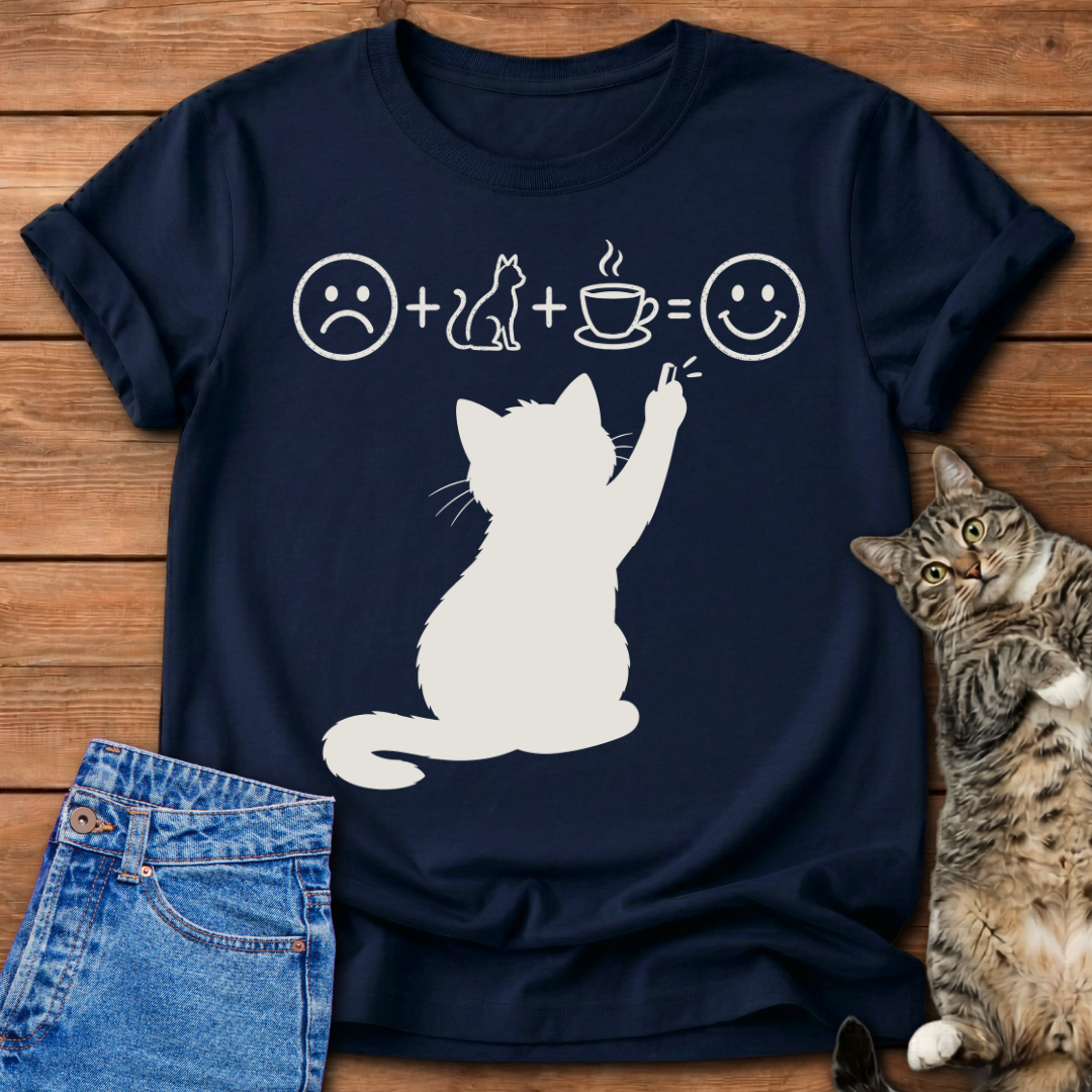 Coffee Cat Math T-Shirt