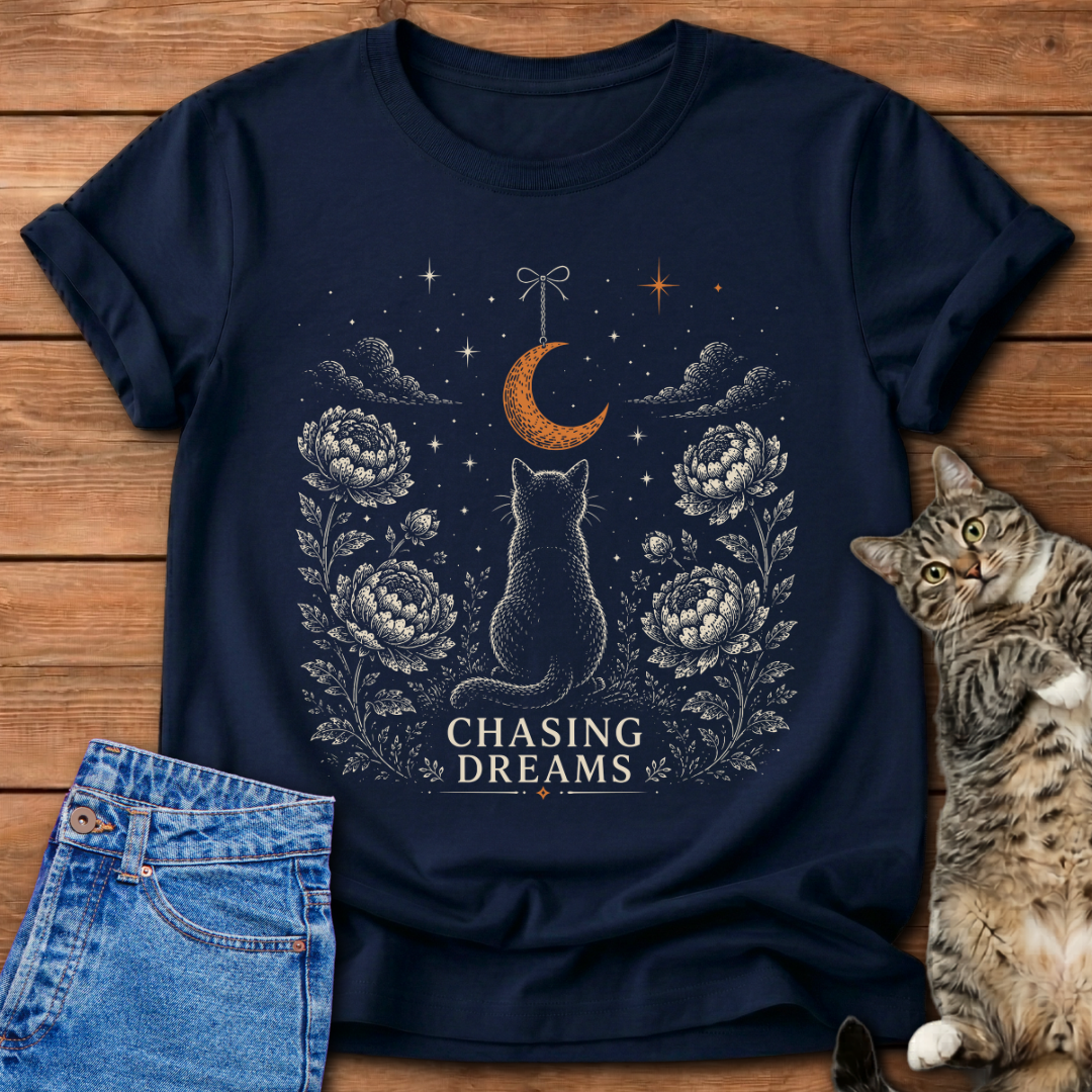 Chasing Dreams Cat T-Shirt