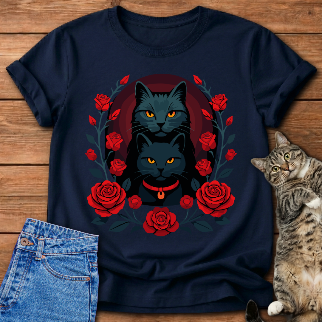 Cats in Roses T-Shirt