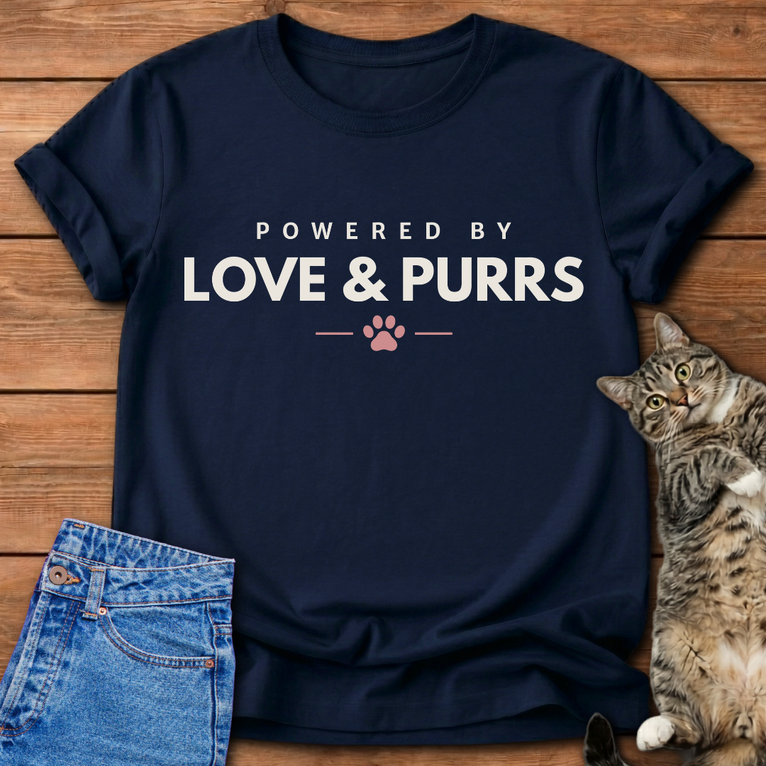 Powered by Purrs T-Shirt