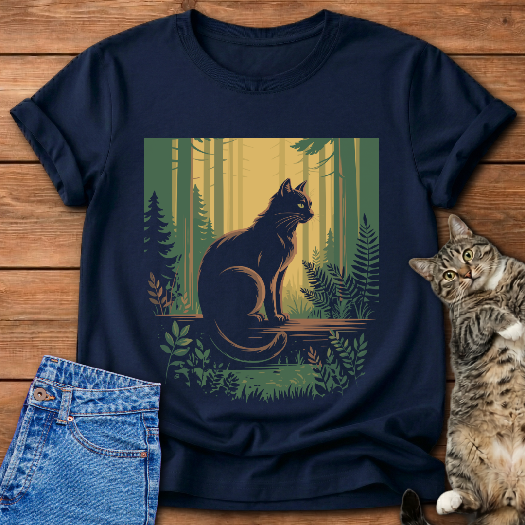 Mysterious Forest Cat T-Shirt