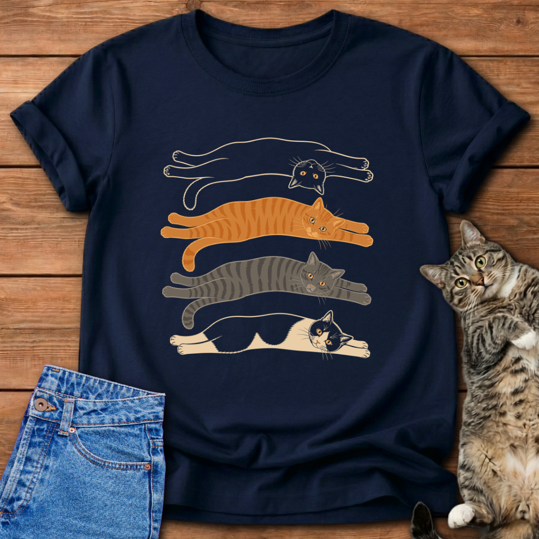 Stretching Cats T-Shirt