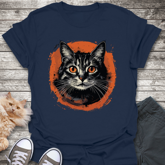Cute Orange-Eyed Cat T-Shirt