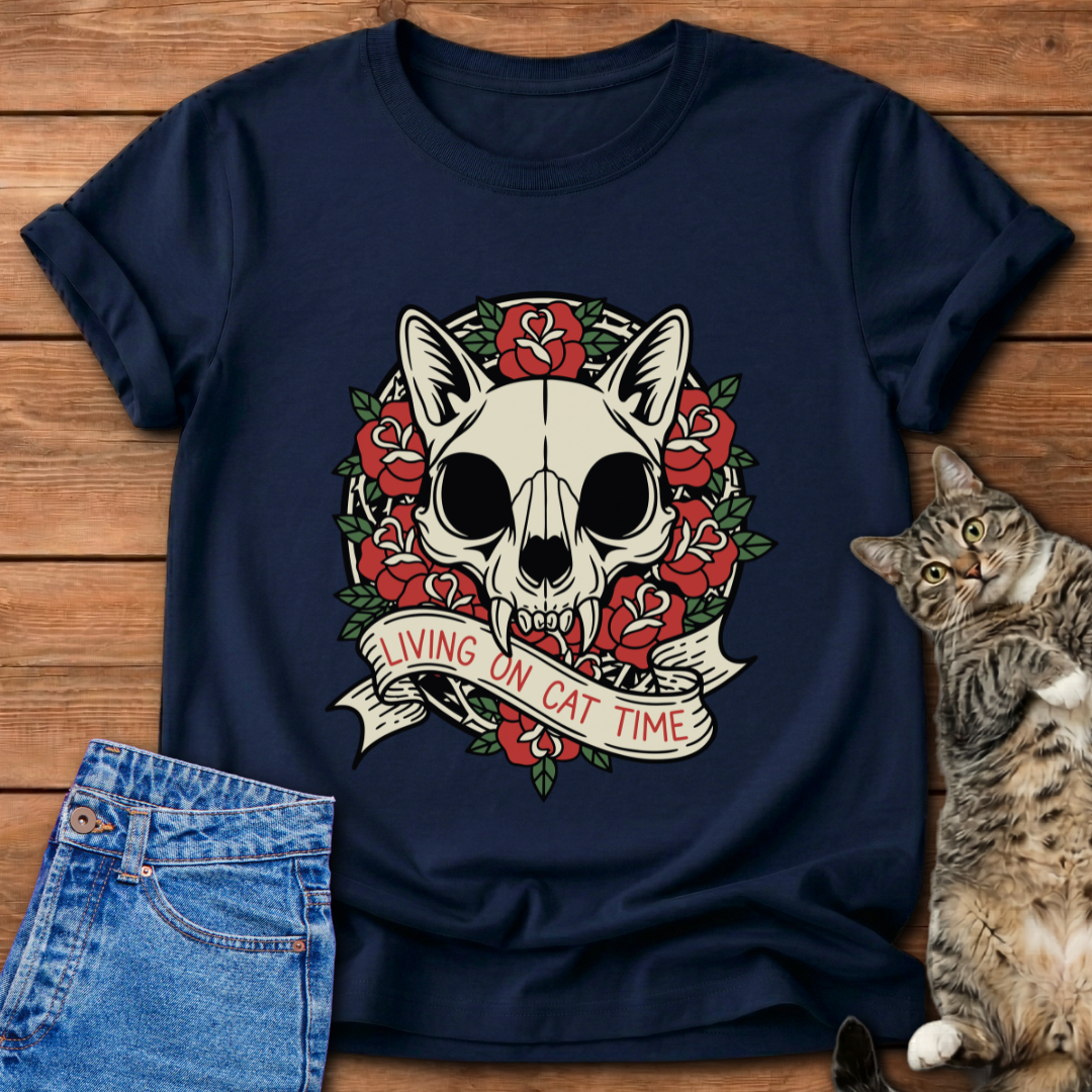 Living On Cat Time T-Shirt