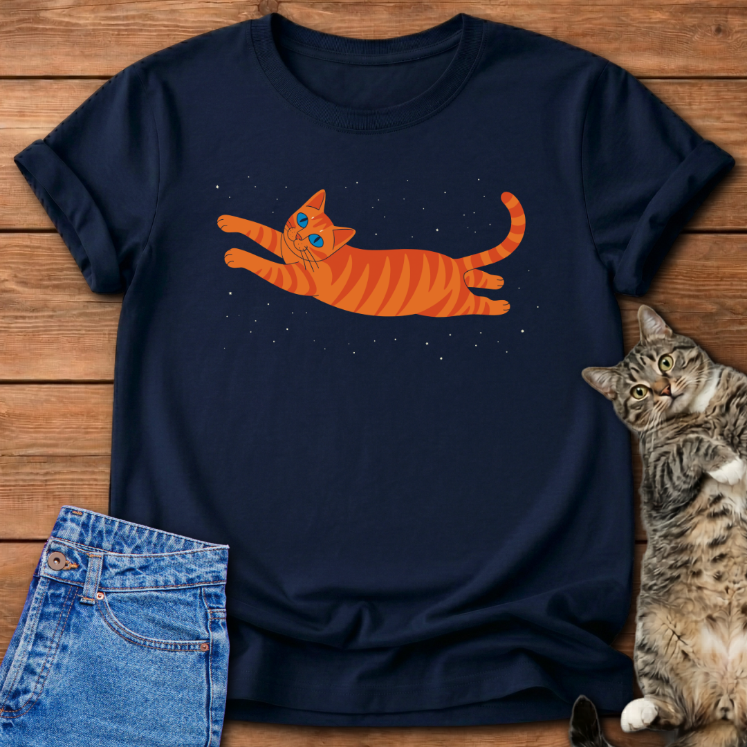 Floating Space Cat T-Shirt
