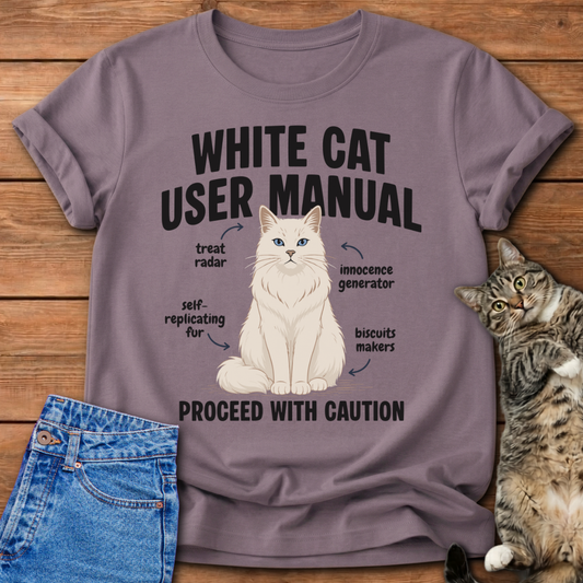 White Cat Manual T-Shirt