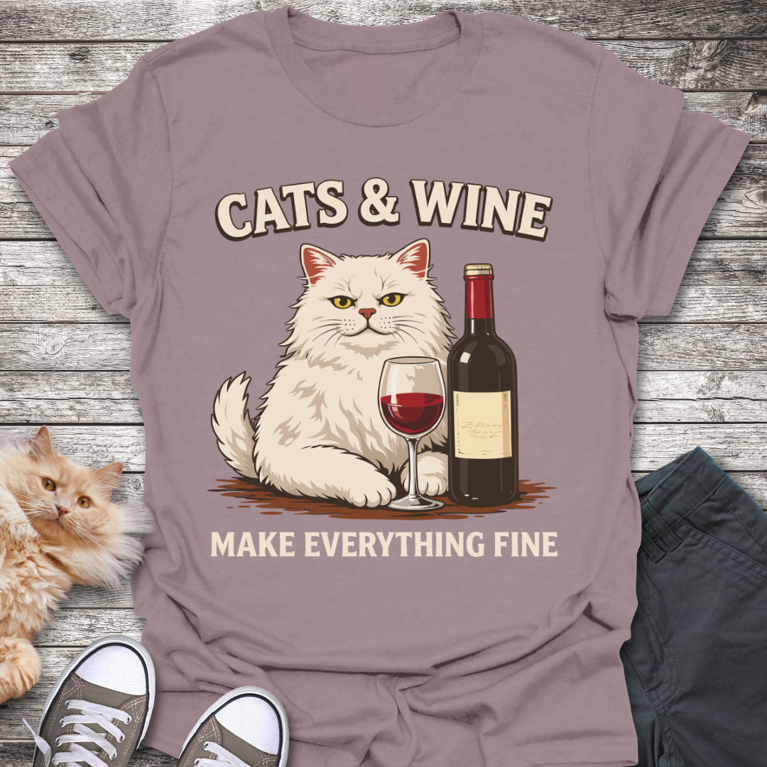 Cats And Wine T-Shirt