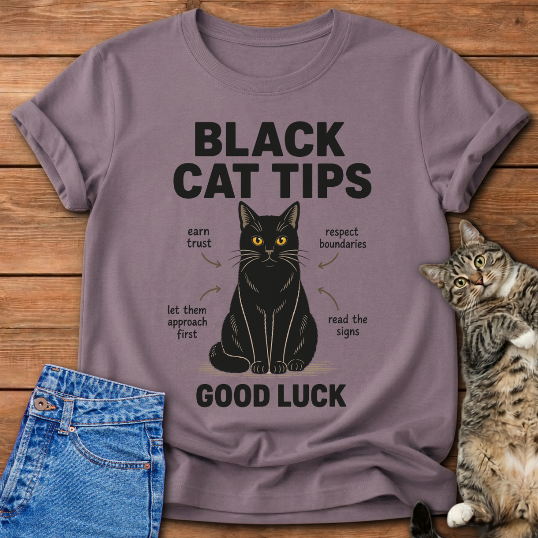 Black Cat Tips T-Shirt