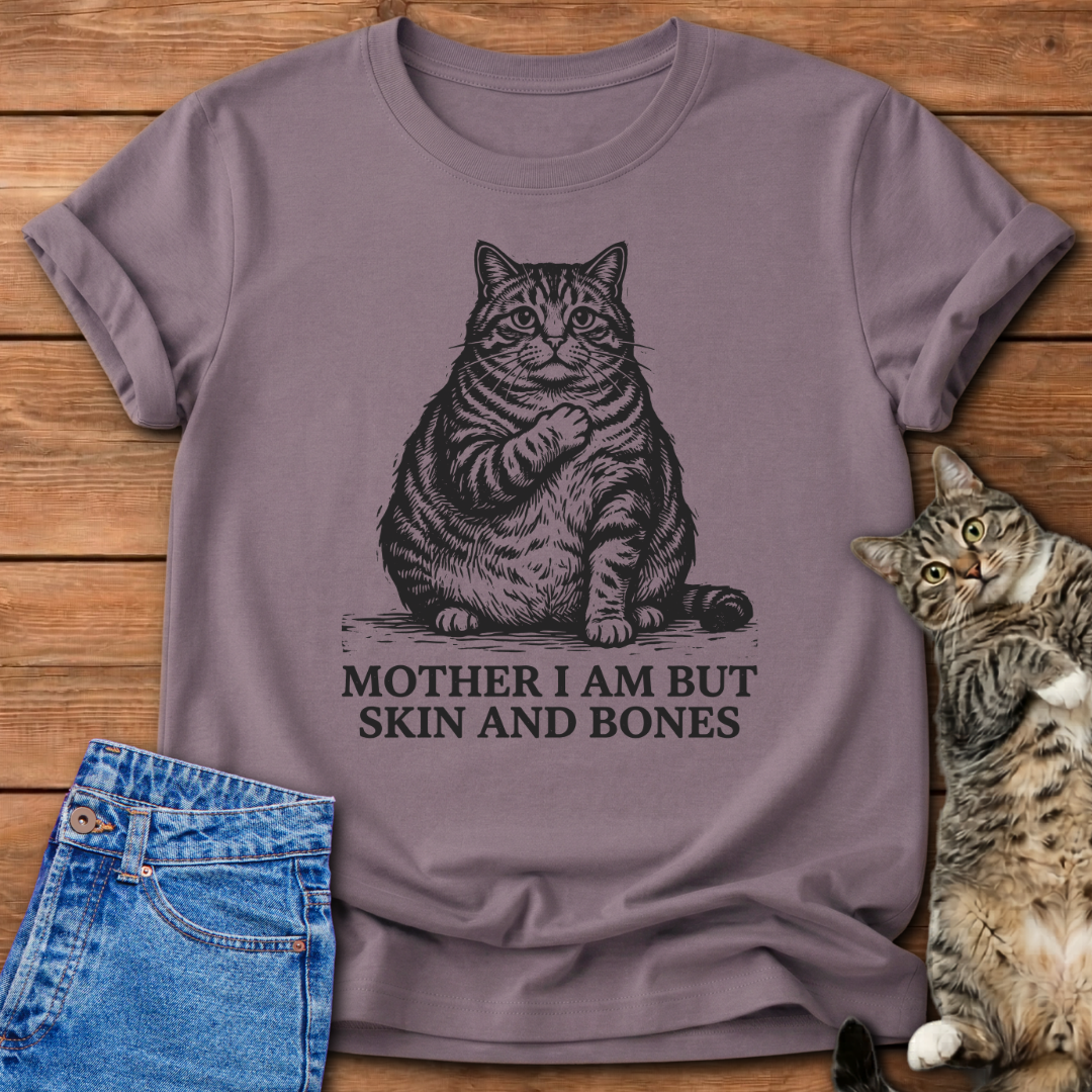 Skin And Bones Cat T-Shirt