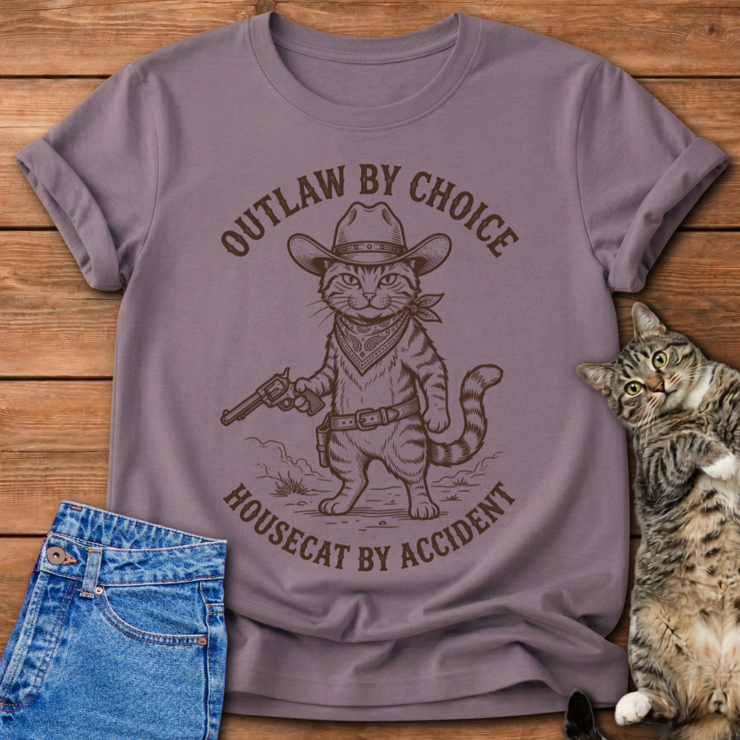 Outlaw By Choice Cat T-Shirt