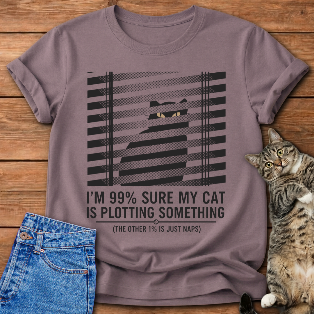 Cat Plotting Something T-Shirt