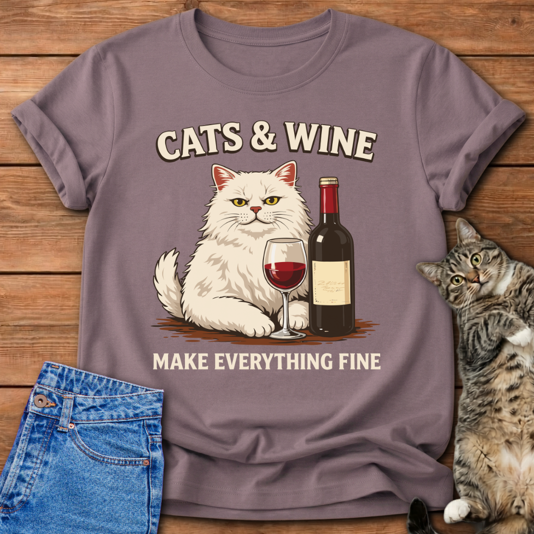 Cats And Wine T-Shirt