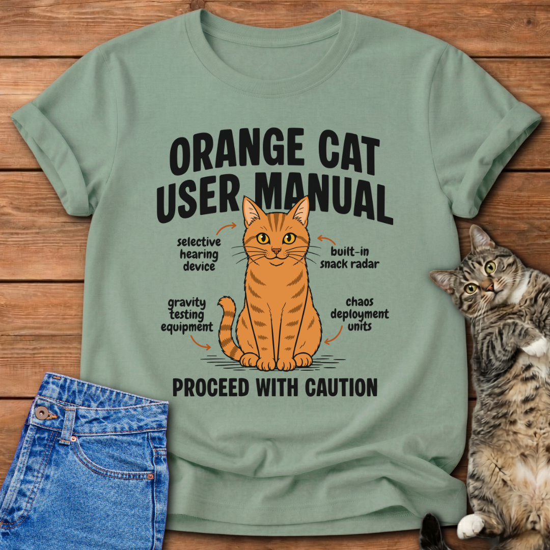 Orange Cat Manual T-Shirt