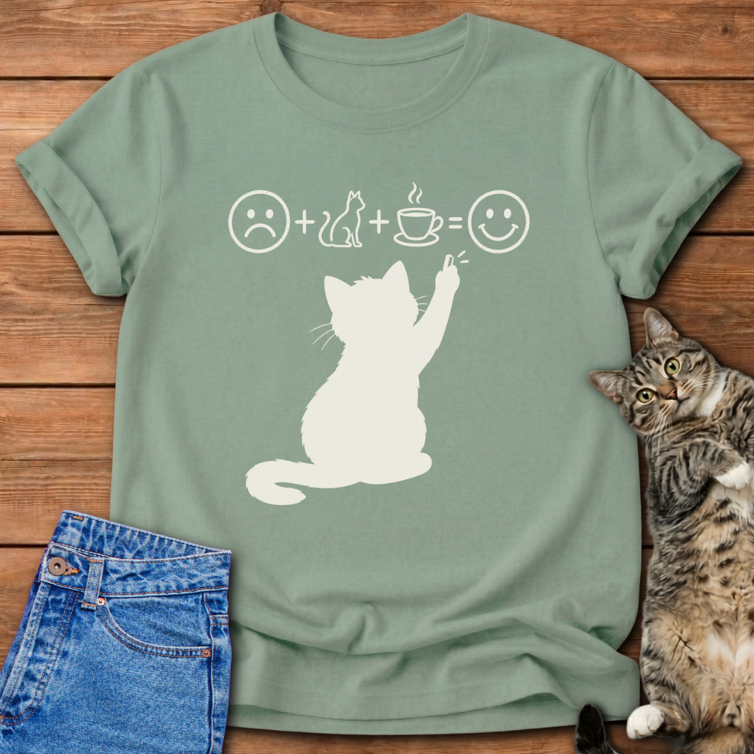 Coffee Cat Math T-Shirt