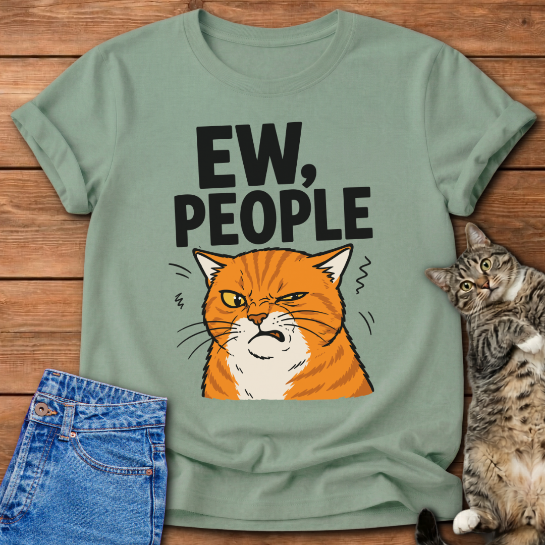 Ew, People Orange Cat T-Shirt