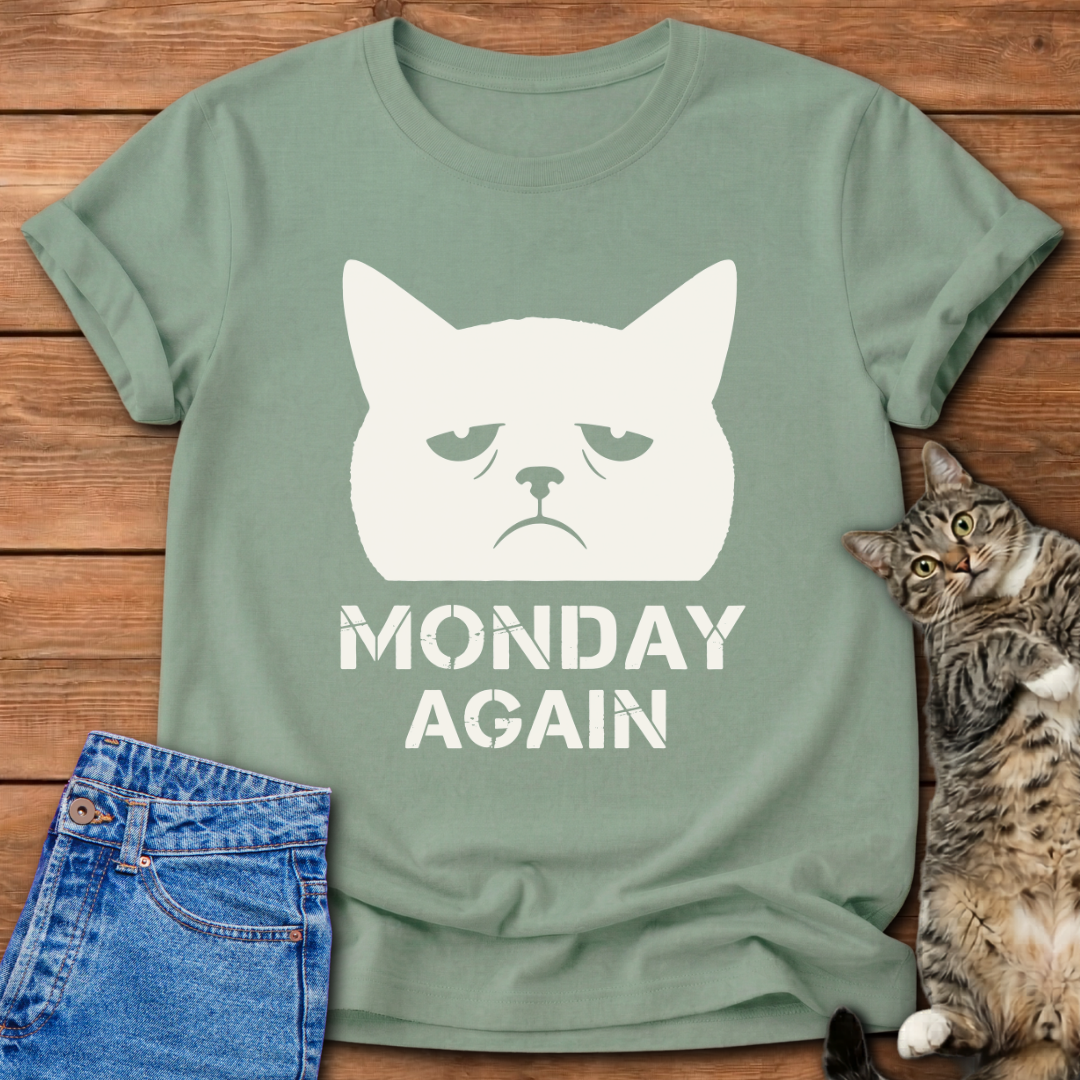 Monday Again Cat T-Shirt