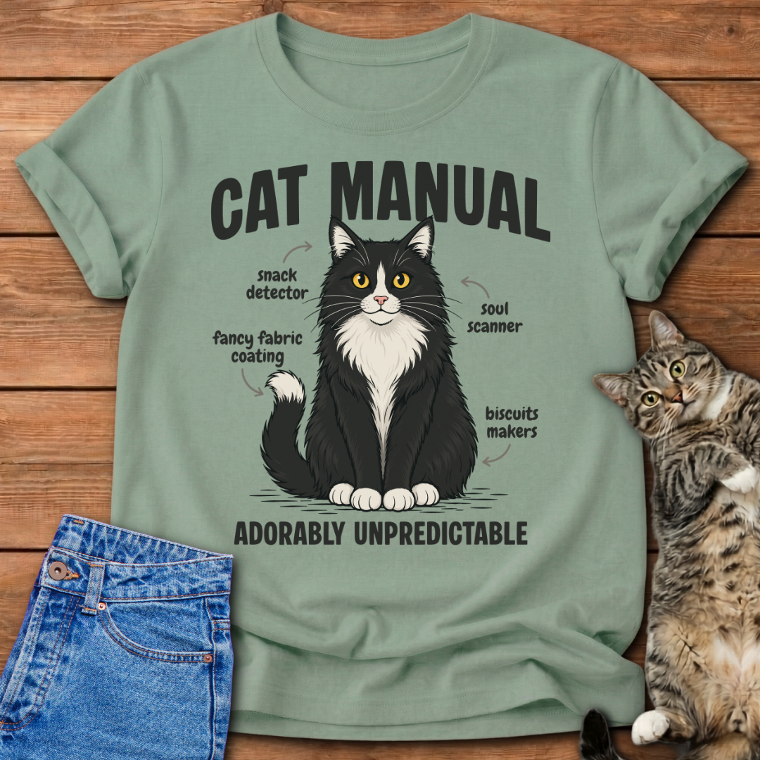 Tuxedo Cat Manual T-Shirt