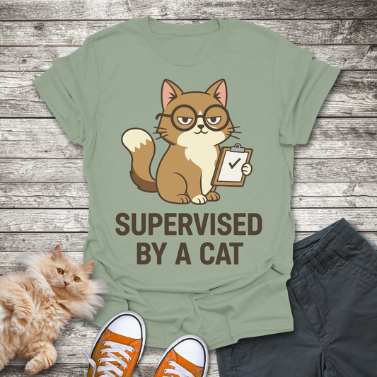 Supervised By A Cat T-Shirt