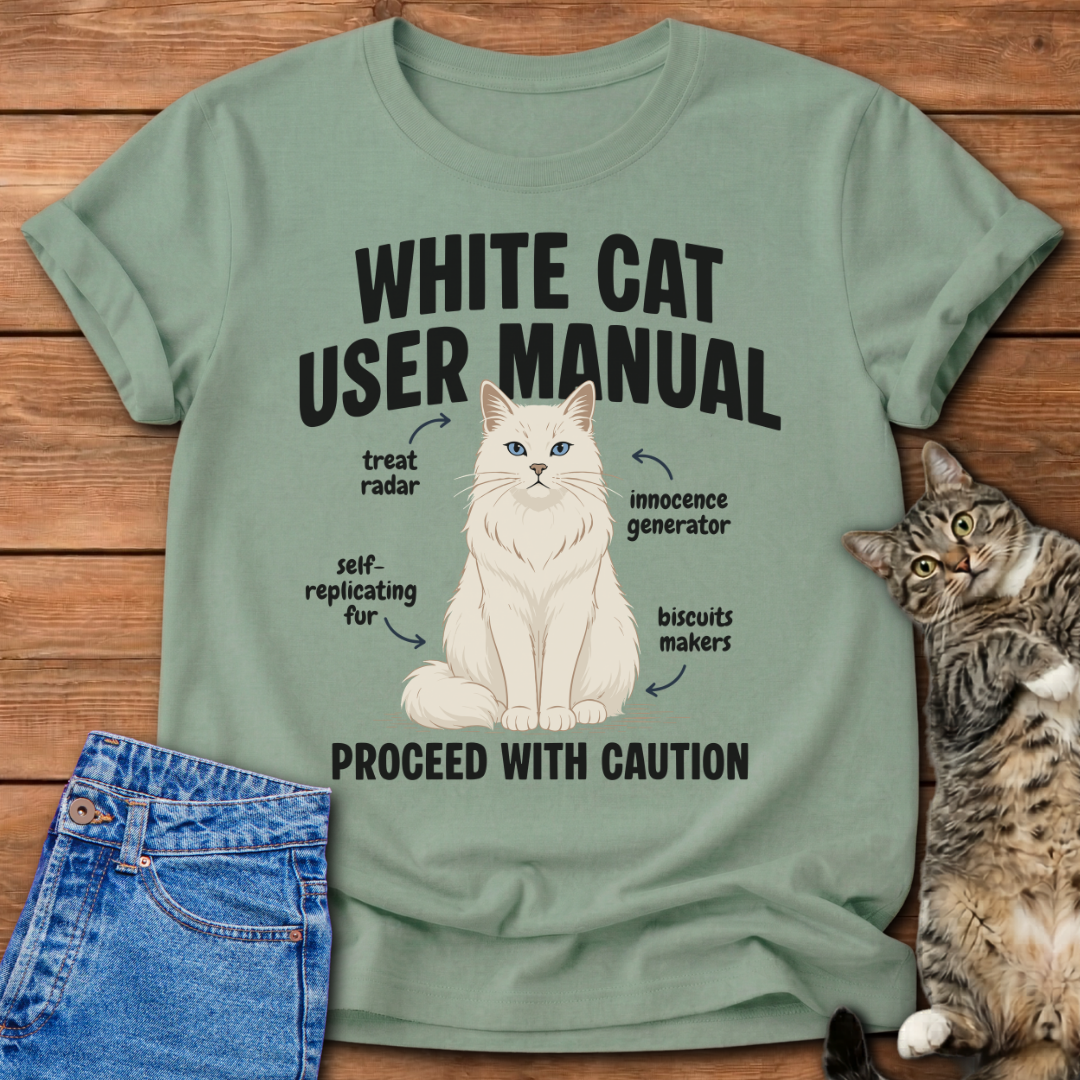 White Cat Manual T-Shirt